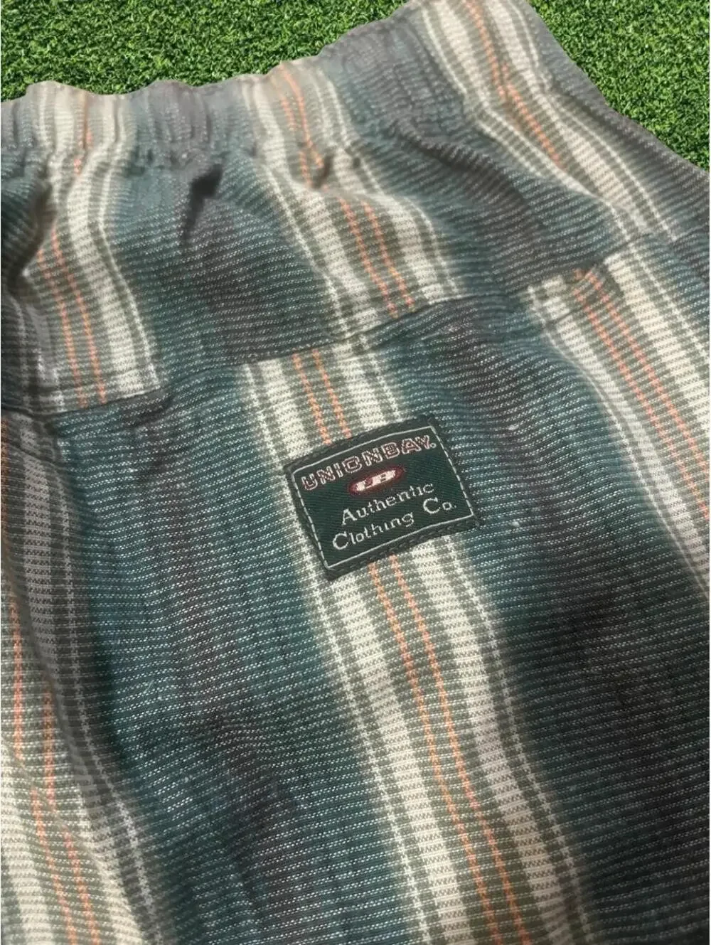 Vintage Union Bay Green Striped Shorts – Size XL (28)